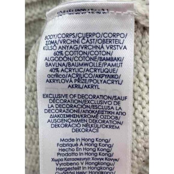 Vintage Chaps 60% Cotton Shawl Collar Sweater L Made in Hong Kong - Picture 3 of 5